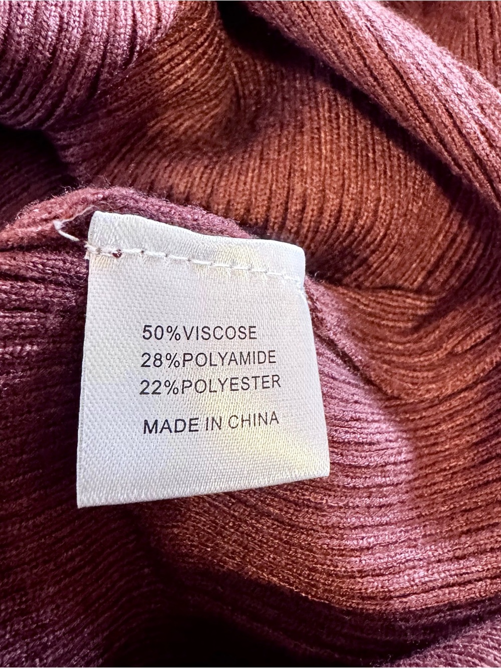 ZESICA Ribbed Knit Midi Sweater Dress Mauve Pink Side Slit Mock Neck NWT Small - Picture 7 of 11